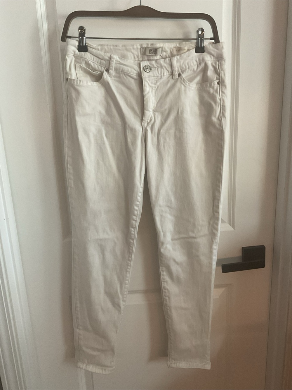 Vintage America Blues - Boho Skinny Ankle Jeans - White - Ladies Size 10
